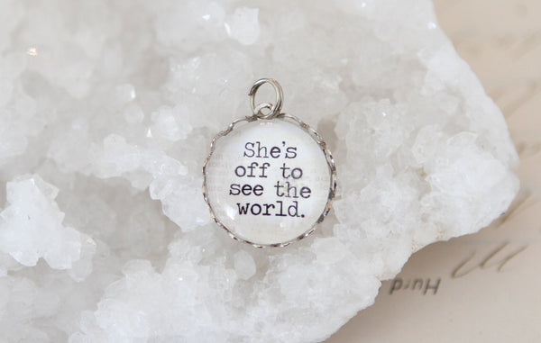 Off To See The World Bubble Charm - Jennifer Dahl Designs