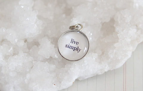 Live Simply Bubble Charm