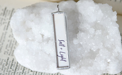 Salt and Light Soldered Faith Art Jewelry Charm