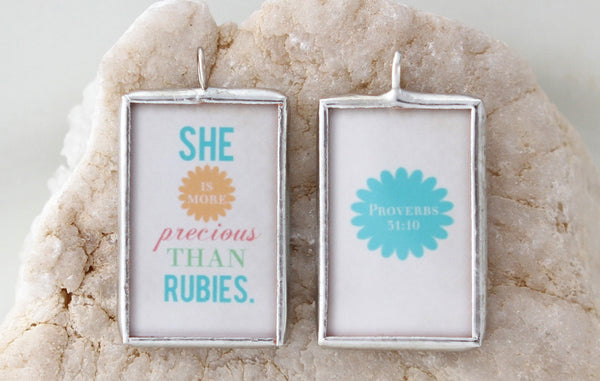 Proverbs 31 Soldered Art Charm