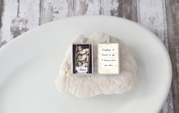 Sisters Soldered Art Charm