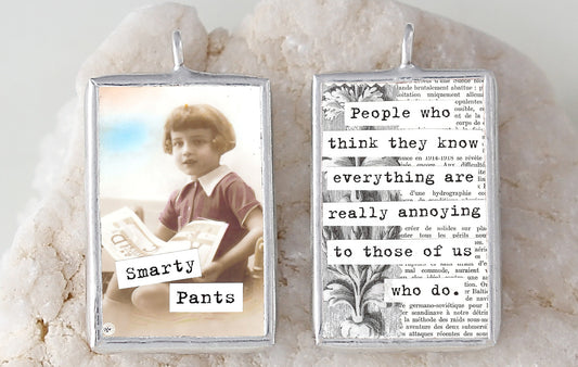 Smarty Pants Soldered Art Charm - Jennifer Dahl Designs