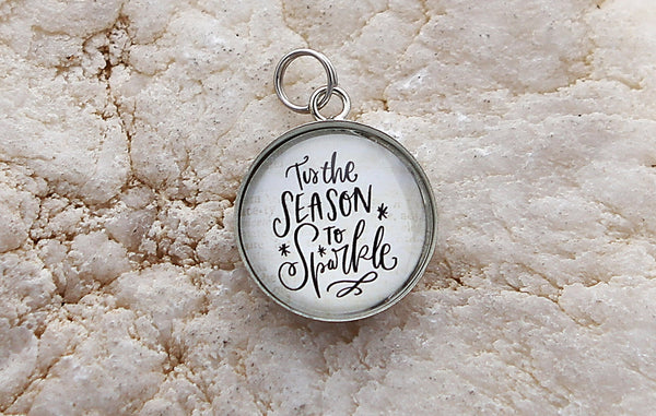 Tis The Season To Sparkle Bubble Jewelry Charm
