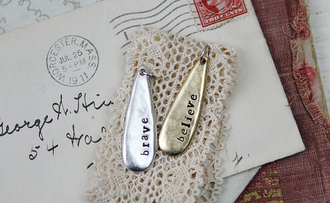Hand-Stamped Hair Charm Accessories