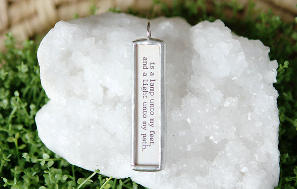 Thy Word Is A Lamp Soldered Faith Art Jewelry Charm