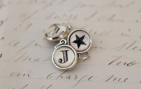 Tiny Cream Initial Bubble Charm