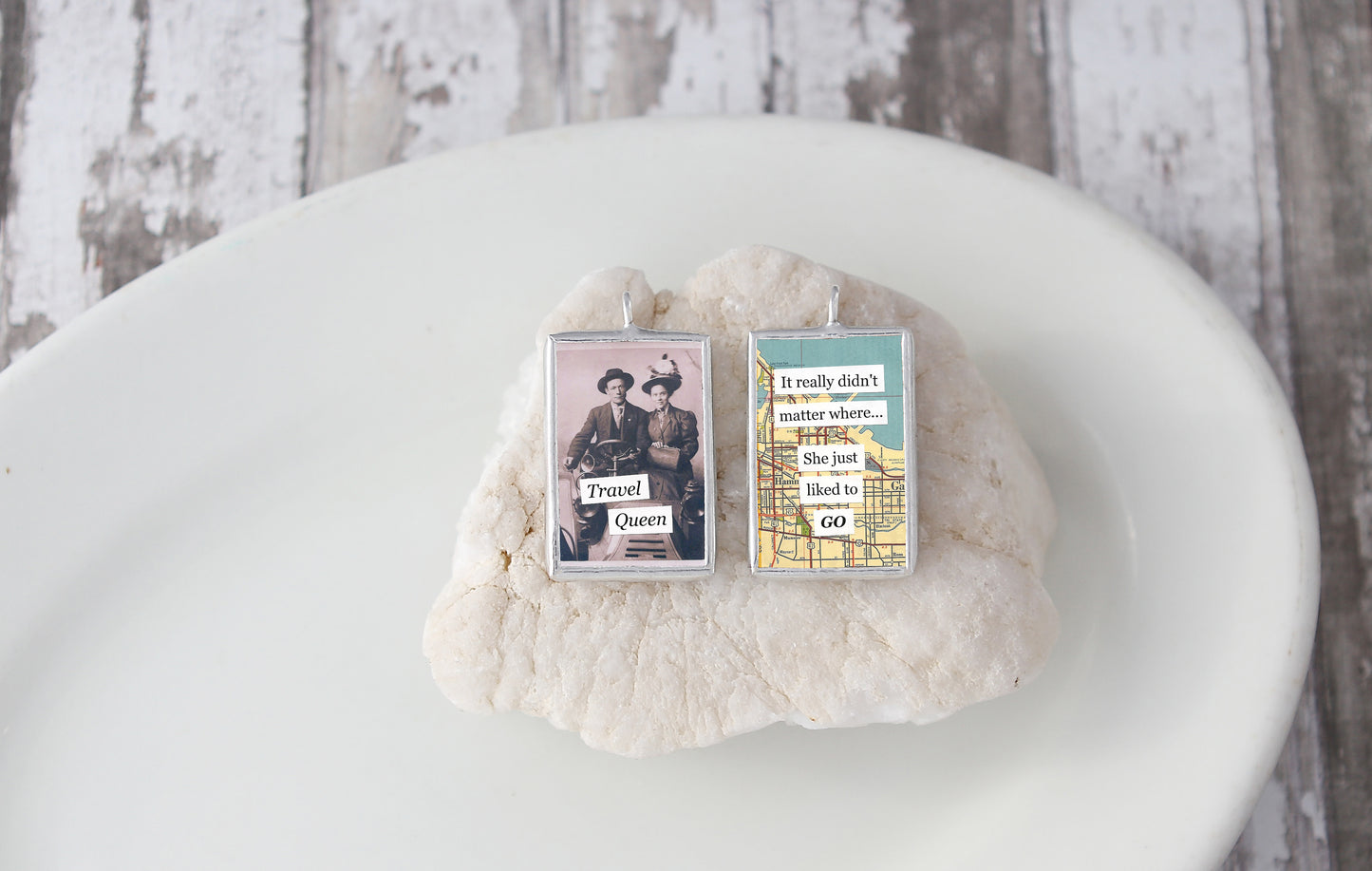 Travel Queen Soldered Art Charm