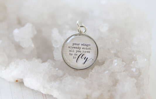 Your Wings Exist Bubble Charm - Jennifer Dahl Designs