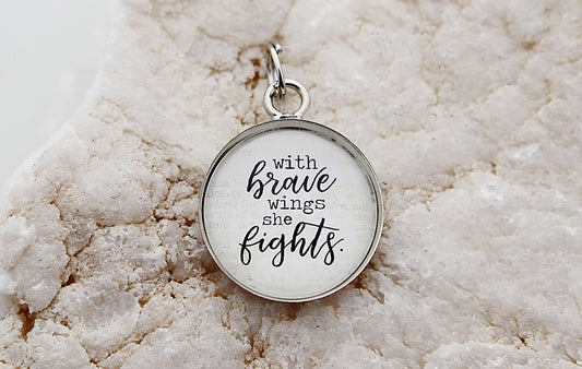 With Brave Wings Bubble Charm - Jennifer Dahl Designs