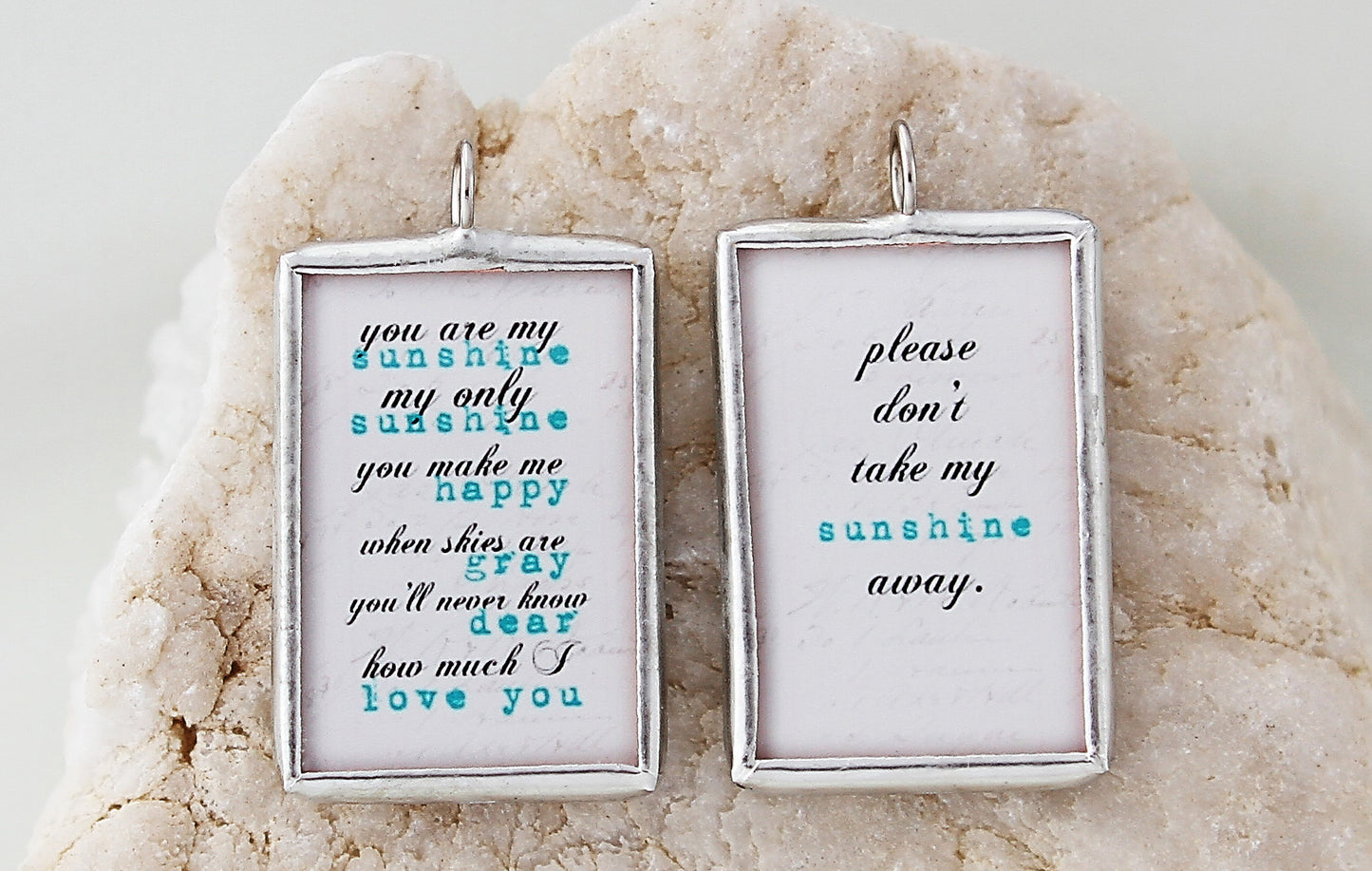 You Are My Sunshine Soldered Art Charm